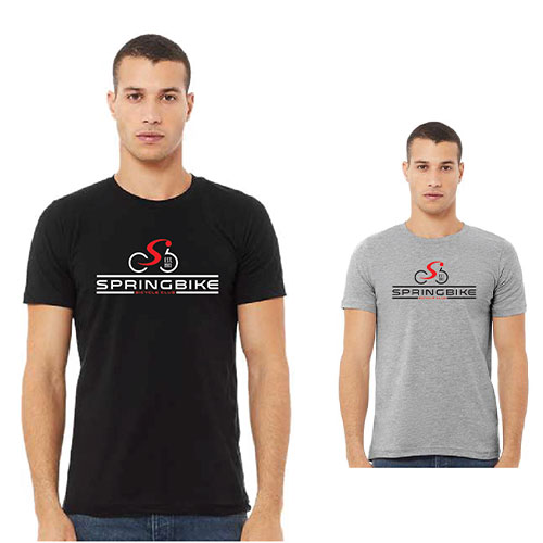 SpringBike logo T-Shirts for sale.  2 colors, black and heather gray.